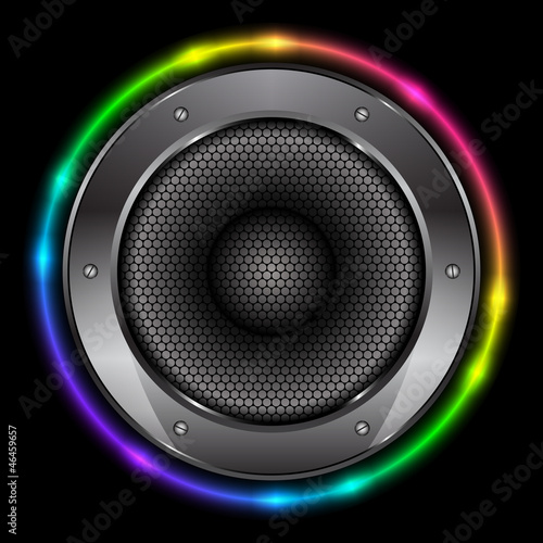 Vector: Vector colorful background with Sound Speaker Vector colorful background with Sound Speaker