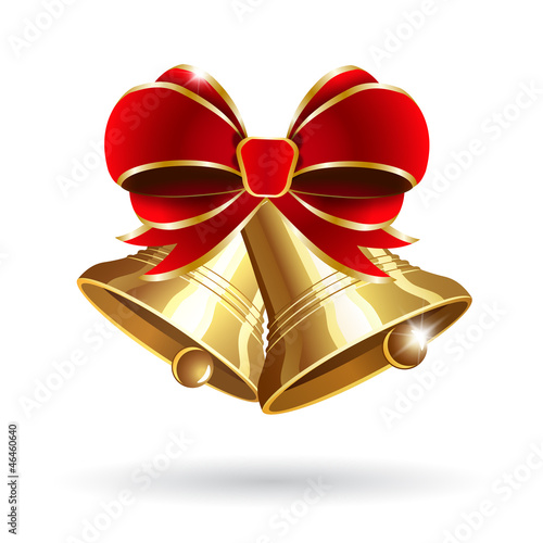 Vector: Jingle bell with red bow Jingle bell with red bow