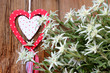 Edelweiss mit Herzdeko
