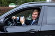 young attractive man young man in the car