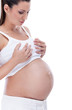 Pregnant woman having painful breast