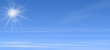 Blauer Himmel mit Sonne