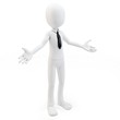 3d man businessman welcoming with open arms