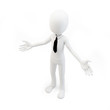 3d man businessman welcoming with open arms