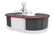 3d man businessman welcoming with open arms