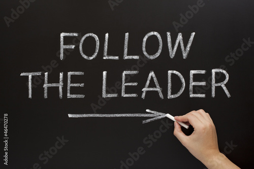 Photo: Follow The Leader on Blackboard Follow The Leader on Blackboard