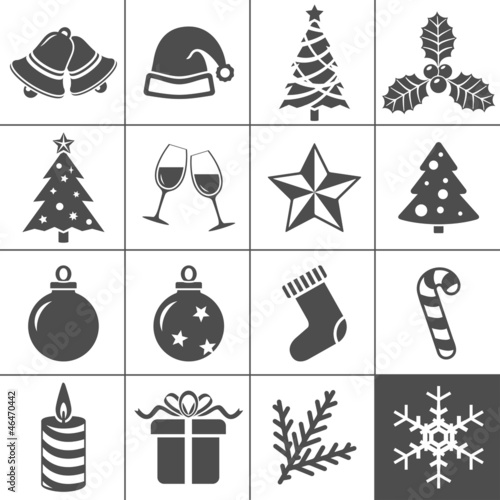 Vector: Christmas icons set - Simplus series Christmas icons set - Simplus series