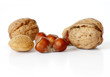 Photo: Nuts with shells isolated on white Nuts with shells isolated on white