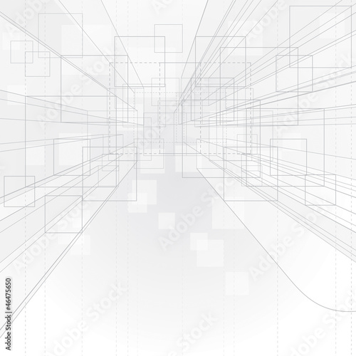 Vector: Perspective outline drawing background. Perspective outline drawing background.
