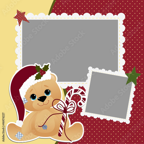 Vector: Cute christmas frame template Cute christmas frame template