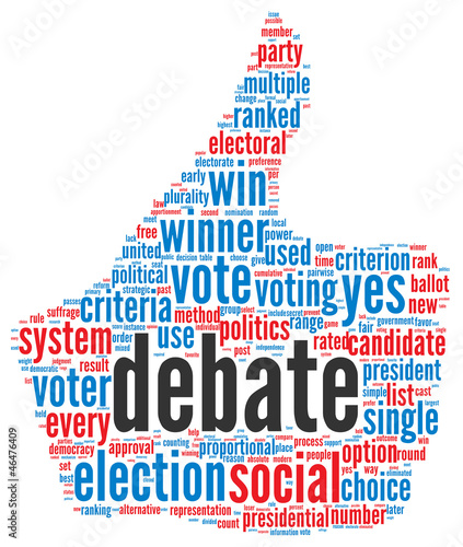 Illustration: Presidential debate concept Presidential debate concept