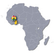 Karte Ghana