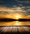 Sunset on a floor