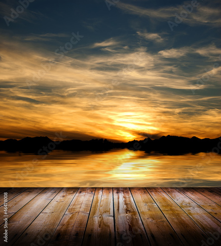 Photo: Sunset on a floor Sunset on a floor