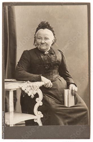 Photo: old portrait of senior woman ca. 1906 old portrait of senior woman ca. 1906