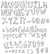 Vector: Sketch alphabet Sketch alphabet