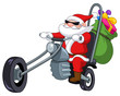 Santa with motorcycle