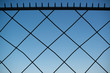 Spiked metal fence