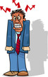 Vector: angry man or businessman angry man or businessman