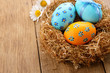 Easter eggs in the nest