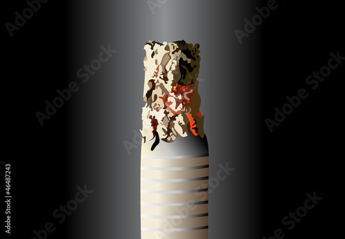 Vector: Smoldering cigarette Vector Smoldering cigarette Vector