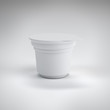 Illustration: White food plastic container White food plastic container
