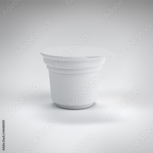 Illustration: White food plastic container White food plastic container