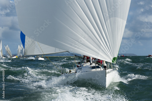 Photo: yacht racing in the swell yacht racing in the swell