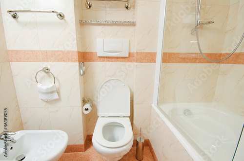 Photo: Toilet in the modern bathroom Toilet in the modern bathroom