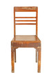 Vintage wooden chair isolated on white background