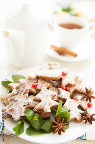 Photo: Christmas Tea Party. Cookies and tea Christmas Tea Party. Cookies and tea
