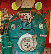 Old steam locomotive.