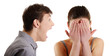 Man shouting on woman
