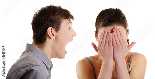 Photo: Man shouting on woman Man shouting on woman