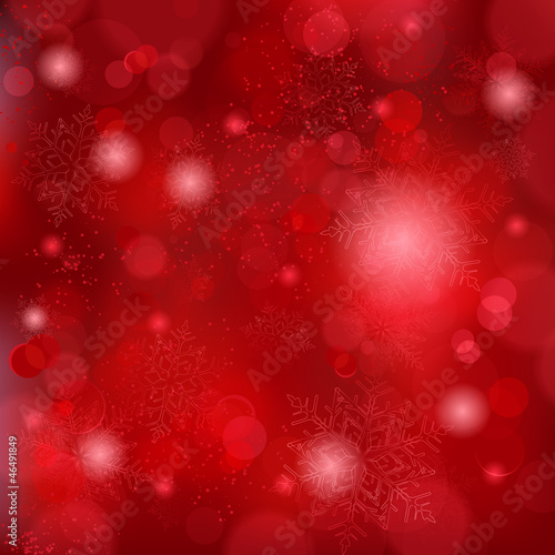 Vector: Beautiful soft red snowflake background with bokeh lights Beautiful soft red snowflake background with bokeh lights