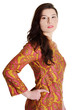 Sensual young woman with beautiful long hairs