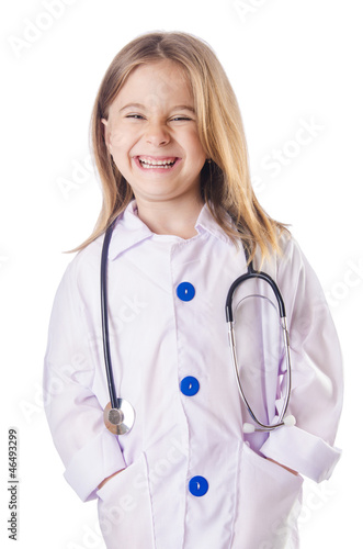 Photo: Little girl in doctor costume Little girl in doctor costume