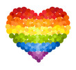 Confetti rainbow heart