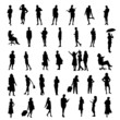 set of women silhouettes