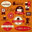 Vintage Coffee Labels and Design Elements