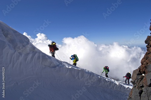 Photo: Alpinists in the mountains Alpinists in the mountains