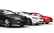 Black White and Red Fast Cars
