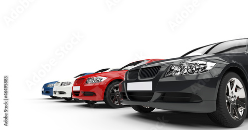 Illustration: Row Of Cars Row Of Cars