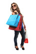 Shopping woman holding shopping bags