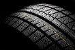 Winter tyre close-up.