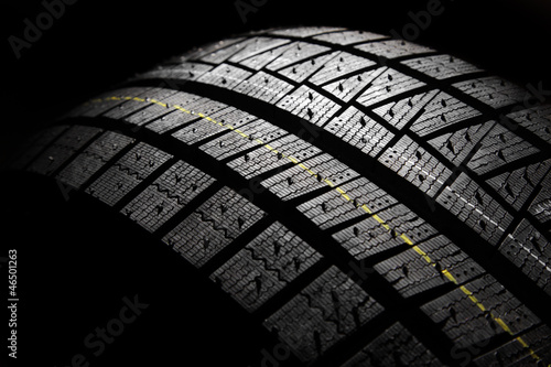 Photo: Winter tyre close-up. Winter tyre close-up.