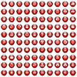 100 Vektor Buttons Icon Set Rot