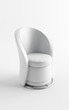 Illustration: single leather armchair on a white background single leather armchair on a white background