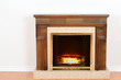 fireplace with fake fire