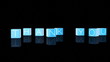 Thank You Boxes Falling against black, Alpha